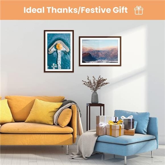 5x7 Picture Frame Set of 10, Display Pictures 4x6 with Mat or 5x7 Without Mat - Picture 3 of 6